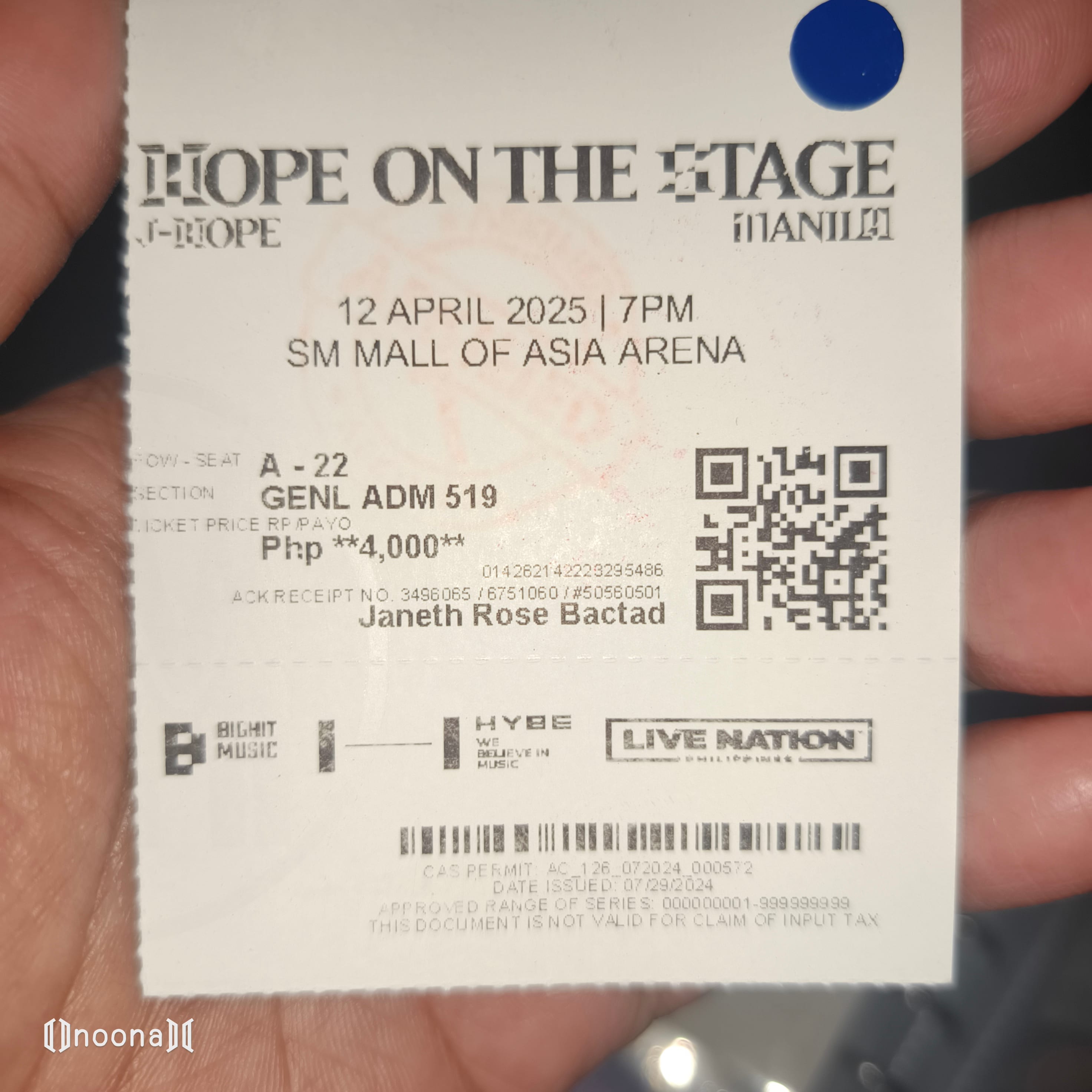 Janeth's concert photo